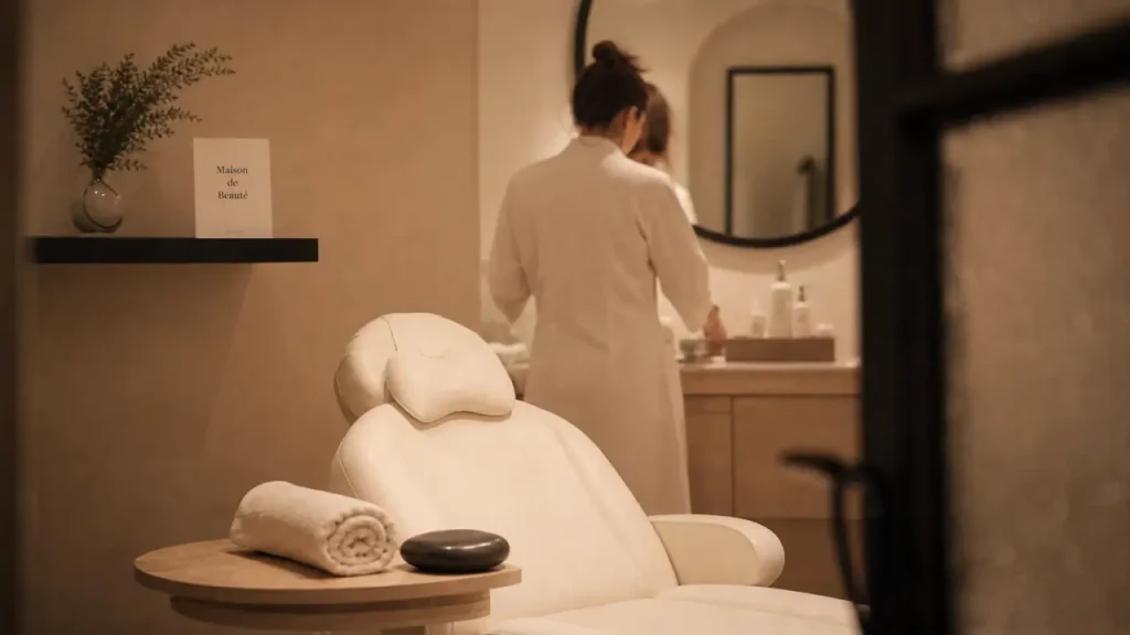 Maison de beauté by sylvie h : institut bien-être Carita, cabine de soin dans le 14ème