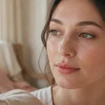 Maquillage pour bapteme naturel lumineux, peau hydratée et lèvres rosées, en cours