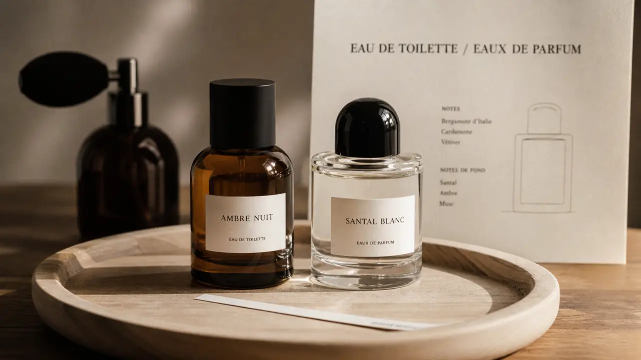 eau de toilette ou eau de parfum : 8 à 12 % vs 15 à 20 %