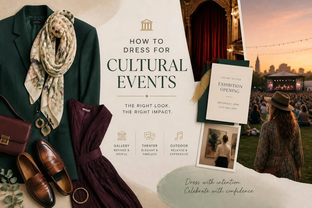 Tenue pour événements culturels : lieu, heure, formalité