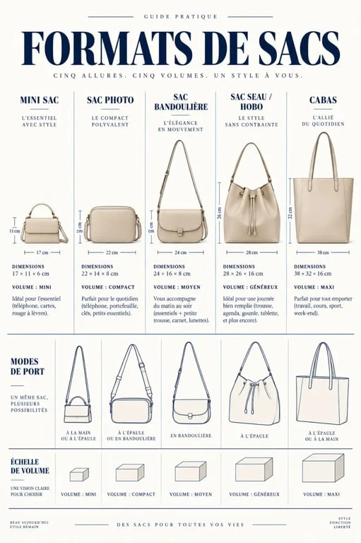 Sacs Calvin Klein femme : comparaison visuelle des formats mini bag, bandoulière, hobo et cabas
